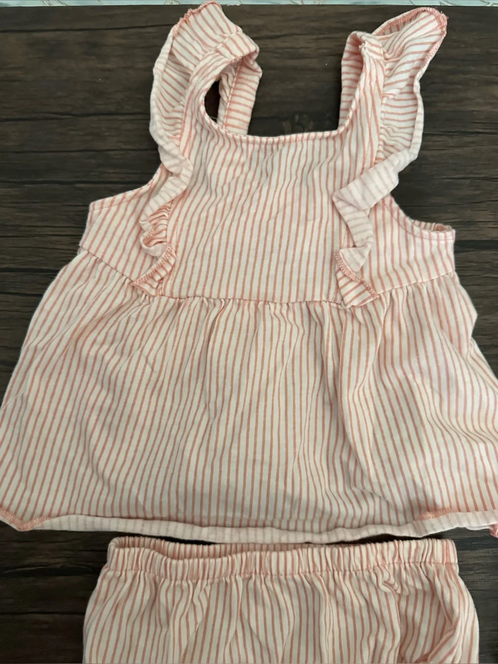 Carter's Peach & White Striped Baby Set
